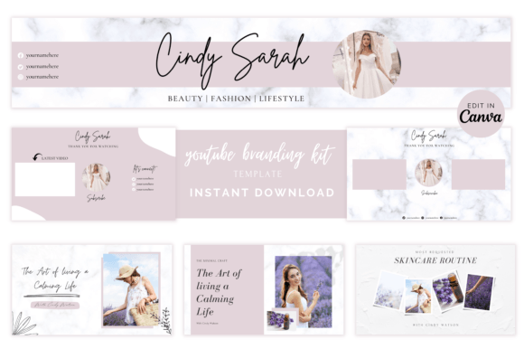 Lavender YouTube Branding Kit: A Fresh Start for Your Channel