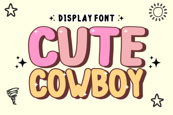 Saddle Up Your Designs with the Cute Cowboy Display Font