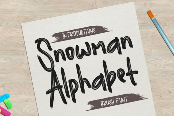 Snowman Alphabet: A Brush Font with Cozy, Hand-Painted Charm